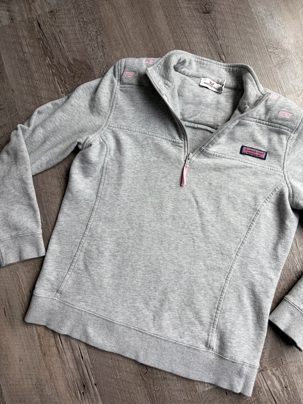 Vineyard Vines Women’s Gray Quarter-Zip Pullover Small